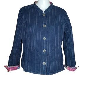 Christopher & Banks reversible quilted jacket L